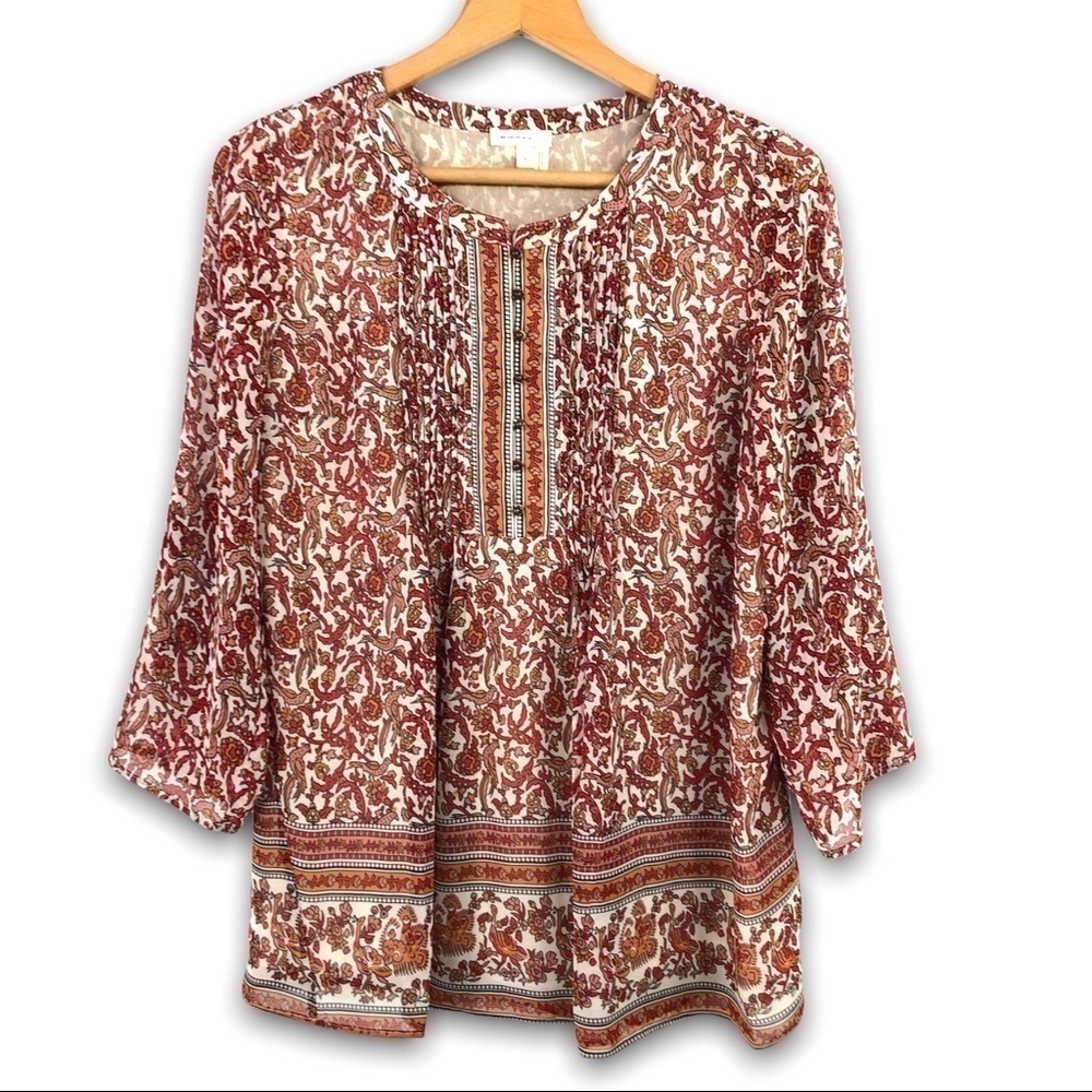 Anthropologie, Meadow Rue - Paisley Blouse - Small